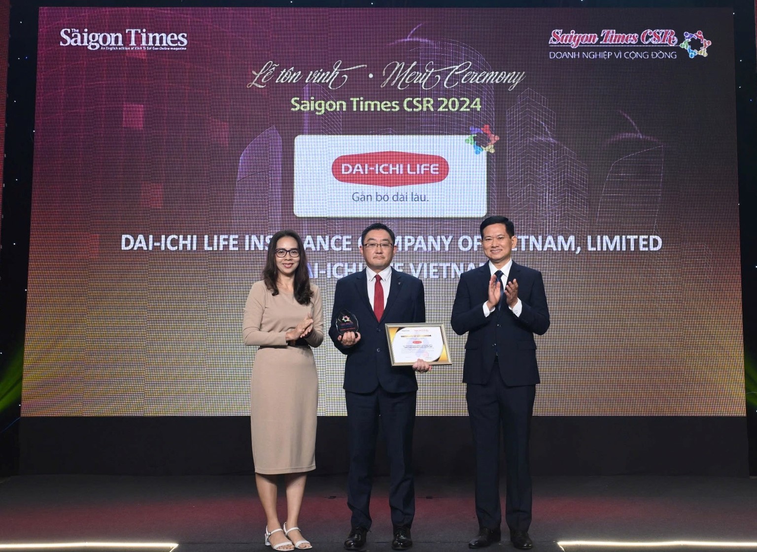 Dai-ichi Life Việt Nam vinh dự đạt danh hiệu “Doanh nghiệp Vì Cộng đồng - Saigon Times CSR” lần thứ 6 liên tiếp (2019–2024)